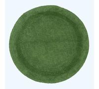 (Bottle Green, Bath Mat - Round) Luxury Reversible Cotton Bath Mat