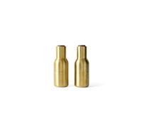 Bottle Grinder Set of 2 Brushed Brass/ Walnut
