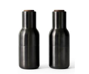Bottle Grinders Walnut Salt and Pepper mill Audo bronzed brass SINGLE PIECES - 5709262040476