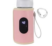 Bottle Heater - Milk Warmer | Bottle Warmer, USB Milk Warrmer with LCD Display, Adjustable 35-55°C, Memory Function, 20x10 Cm Thermal Cover for Breastmilk, Home, Travel, Family Use