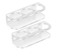 Bottle Holder - 2 Piece Fridge Storage Case, Portable Organizer, 3 Slot Wall Mounted Container Reusable for Medicine