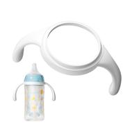 Bottle Holder for Baby | Silicone Baby Bottle Handle Holder | Baby Silicone Bottle Handles for Glass and Silicone Nursing Bottles Aizuoni, White