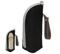 Bottle Holder for Insulated Bottle Bag, Heated Bottle Bag, Bottle Holder, Hanging Insulated Pouch, Travel Carrying Strap for Milk and Breast Milk Drinks, Black, Se référer au descriptif, Refer to