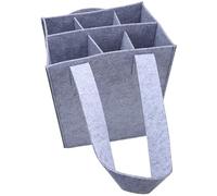 Bottle Holder-Wine Bottle Bag, Bottle Holder for 6 Bottles Reusable Bags Bottle Holder Compartment, Bag Holder with Carry Handle for Travel Camping Picnic Beer Bev, Light Gray, Please refer to the