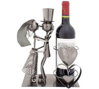 Bottle Holder Wine Stand Bride and Groom Bridal Couple Wedding + Gift Card