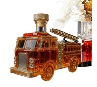 Bottle Is Intended For Whiskey 300 Milliliters Shaped A Fire Engine Bar | Decanter Made Of Glass For Whiskey For Cocktail Wedding Cabinet Holiday Party Restaurant