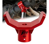 Bottle Jack Adapter for 12t Jack - Safe Steel Lifting Saddle for 3 Inch and 4 Inch Round & Square Axle Tube, Fits 1.65 Inch or Smaller Diameter Accessories (Red)