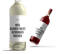 Bottle Label with Heart Message 14 x 7.4 cm Wine Label Champagne Label Gift Sticker without Bottle Self-Adhesive Y005 (09 Flowers)