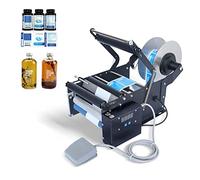 Bottle Labeling Machine - High-Speed Label Applicator for Various Bottle Sizes, Foot Pedal Operated, Perfect for Glass & Plastic Containers