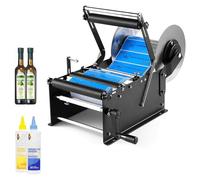 Bottle Labeling Machine, Manual Round Label Applicator for Wine Bottles, Adjustable Label Printer with Handle for Easy Packing and Application