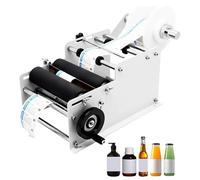 Bottle Labeling Machine, Manual Self-Adhesive Labeling Equipment for Wine and Glass Bottles, Ideal for Home and Commercial Use, Easy to Operate