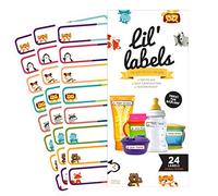 Bottle Labels, Write-On, Waterproof Labels for Baby Bottles for Daycare, Animal Friends design