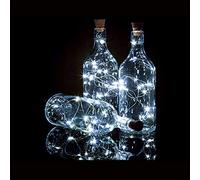 Bottle Lights 12 Pack 20 LEDs Cork Lights for Wine Bottles Battery (Included) Powered Fairy Mini String Lights for DIY Jar Lighting Indoor Bedroom Party Wedding Christmas Halloween Decor (Cool White)