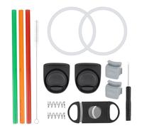 Bottle Mouth Stopper for Owala FreeSip, Silicone Bottle Stopper Replacement Set with Straw Washer Cleaning Brush Etc Tumbler Accessories Sealing Parts for Owala 16/19/24/32/40oz
