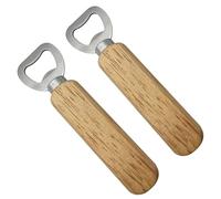 Bottle Opener, 2 Pcs Wooden Handle Bottle Opener, Wine Beer Soda Glass Cap Opener