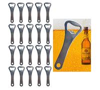 Bottle Opener Bulk,20 PCS 3.6'' Stainless Steel Beer Bottle Opener Keychain Wholesale for Bar, Restaurant,Bartender and Kitchen(Silver)