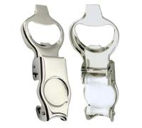 Bottle Opener - Contour Silicone Comfort Grip Handle, 2pcs Can Opening Tool, 10.5x4cm Pop Top Ring Pull Tab Lever Helper, Carbon Steel Corrosions Proof Base Core | Manual Kitchen Device for Seniors