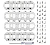 Bottle Opener Insert - 20 Sets Stainless Steel Inserts Kit with Screws Screwdriver for DIY Resin Mould Kit Hardware Parts Supply(Silver)