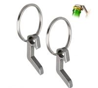 Bottle Opener Keychain2 Pack Bottle Opener Keyring Key Ring Soda Beverage Flat Beerbottle Opening for Bars Party Present Supplies