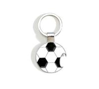 Bottle Opener Keyring Novelty Football Corkscrew with Keychain Bag Charm Christmas Birthday Gift for Friend Boyfriend Husband Him Her (Black)