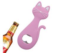 Bottle Opener - Magnetic Cat Shape 58g Stainless Steel Creative Soft Wrapped Design | Durable Home Kitchen Utensil for Bar Cabin 'Hotel Party Gift for