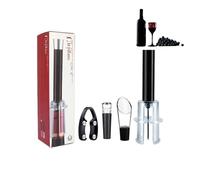 Bottle Opener Set, Red Wine Bottle Opener Set - Bottle Opener Kit with Vacuum Stopper and Bottle Opener | Bottle Opener Kit, Manual Bottle Opener Kit for Bar, Outdoor Home