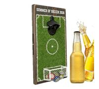Bottle Opener - Soccer Field Shape Manual Tool, Bottle Lid Opener with Collector, Fun Bar Accessory for Soccer Fans | Easy Open Tool for Wine Beer Beverage Bottles | Kitchen Party Restaurant Gadget