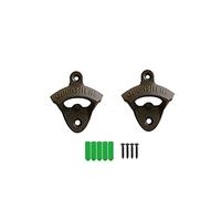 Bottle Opener Wall-Mounted 2PCS Brown Cast Iron Vintage Style Beer Opener for Kitchen Bars.