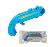Bottle Opener with Cap Launcher - Funny Shooting Gun for World Cup Parties, BBQ, Tailgates - Unique Beer Cap Shooter Gadget Gifts for Men, Dad, Husband, Him on Birthday, Sports Events (Blue)