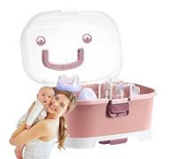 Bottle Organizer: Dustproof Container, Removable Modular Tray, Dishwasher Safe Stand, Compact | Travel Nursing Supplies Arrangement p