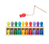 Bottle Pairing Game, Magnetic Fishing Game, Educational Wooden Interactive Activity, Visual Builder, Cognitive Skill Enhancement, 30.3x7.2x3cm, For Travel Indoor Classroom