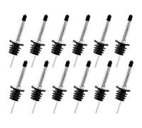 Bottle Pourers for Spirits,12Pcs Stainless Steel Freeflow Liquor Spirits Pourer Speed Pourer Wine Bottle Spirits Pourers Tapered Spout for Olive Oil