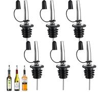 Bottle Pourers for Spirits 6Pack Spirit Pourers Speed Pourers Freeflow Liquor Spirits Pourer Speed Pourers for Wine Spirits Alcohol Olive Oil Syrup Vinegar Bottles