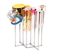 Bottle Rack - 8-Pole Reusable Scratch-Proof Cup Draining Holder,Vertical Baby Bottle Drying Rack,for Glass Mugs Wine Decanter Jars