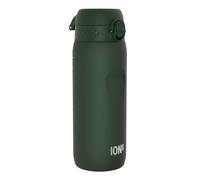 Ion8 Sports Water Bottle, 750 ml/24 oz, Leak Proof, Easy to Open, Secure Lock, Dishwasher Safe, BPA Free, Flip Cover, Carry Handle, Soft Touch Contoured Grip, Easy Clean, Odour Free, Dark Green