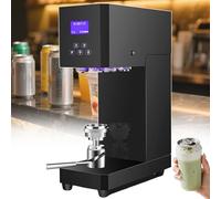 Bottle Sealing Machine - Pull-Tab Can, 5.5 cm Caliber Can Sealer, for Soda/Soft Drink/Cafe/Restaurant, with Counting Function, for Aluminum Cans and Pet Plastic Cups Black