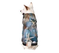 Bottle Seashell Printed Dog Hoodie Soft Dog Sweatshirt Cute Cat Dog Clothes for Small Dogs Kitten Puppy, L