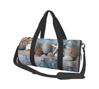 Bottle Seashell Printed Sports Gym Bag with Wet Pocket & Shoes Compartment, Travel Duffel Bag for Men Women
