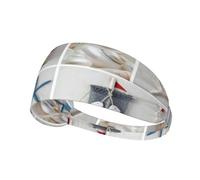 Bottle Seashell Starfish Lighthouse Elastic Exercise Headband for Sports & Workouts