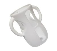 Bottle Silicone Protector, 240ml Silicone Bottle Sleeve with Handle - Anti-Drop and Shockproof, Lightweight Portable Design, Glass Insulation Cover for Go Feeding (White)