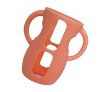 Bottle Silicone Protector, 240ml Silicone Bottle Sleeve with Handle - Anti-Drop and Shockproof, Lightweight Portable Design, Glass Insulation Cover for Go Feeding (Orange)