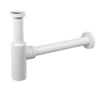 Bottle Sink Basin Trap 40mm / 1.5" Luxury Round Deodorant Waste Pipe Outlet (Matt White)