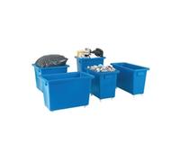 VFM Bottle Skip 790 x 470 x 550mm 4 x 50mm Swivel Blue 328225