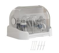 Bottle Storage - Space Saving Containers, Drying Rack with Lid, Rack with Cover and Removable Drain, Saving Containers for Breastfeeding Pump Feeding Station Parents Mother Changing Bedroom Home