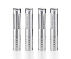 Bottle Strobe Baton Service Lights, LoveNite LED Rechargeable Liquor Bottles Sparkers for Wedding Party Concert Events, Champagne Handheld Light Topper for Bar Nightclub (Silver, 4 Pack)