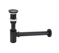 Bottle Trap Basin Drain Siphon Bathroom Sink Bottle Trap Modern Pop Up Filter Fixture Stopper Set for Bathroom Basins(Fullset NO Overflow)