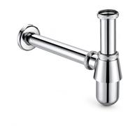 Bottle Trap Basin Waste, Pop-Up Sink Waste Pipe Trap Adjustable Wall-Mount | G1-1/4 Universal, Telescopic P Trap, Adjustable Height, Anti-Rust, Odour-Proof, For Kitchen Sink Bathroom Basin Washbasin