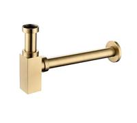 Bottle Trap Bathroom Sink Bottle Trap Wash Basin Waste Siphon Pipe Kits Brass Modern Pop Up Filter for Bathroom Basins(Gold)