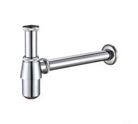 Bottle Trap for Bathroom Sink,1 1/4" Chrome-Plated Zinc Alloy P-Trap | Adjustable Height & Swivel Outlet Basin Waste Trap,Triple Brass Sealing Rings, Anti-Odor Water Seal, 26cm Silver