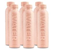 Bottle Up Reusable BPA Free Water Bottle 500ml (6 Pack) - Prefilled With Pure Still Water | Plant-Based Sports Bottle Made From Cane Sugar (Champagne Pink)